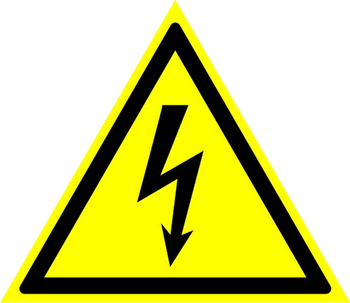 W08 внимание! опасность поражения электрическим током  (пленка, сторона 300 мм) - Знаки безопасности - Предупреждающие знаки - Магазин охраны труда Протекторшоп